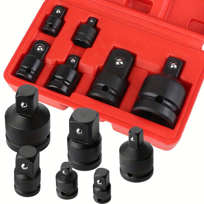 Jeu de 6 adaptateurs et réducteurs à choc 1/4" à 3/4" – Kit de conversion d'entraînement carré femelle-mâle pour clé pneumatique en acier chrome-molybdène avec verrouillage à bille et revêtement protecteur pour réparation automobile