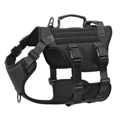Harnais pour chien anti-traction anti-évasion – Gilet complet rembourré et doux pour animal de compagnie avec poignée de levage, bandes réfléchissantes et attache de laisse, réglable pour la marche, la randonnée et le dressage des grands chiens