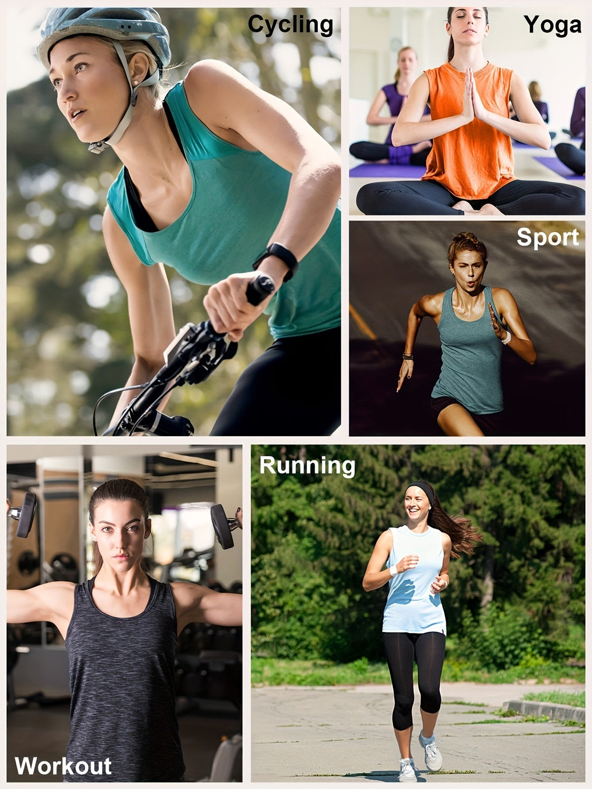 Lot de 5 débardeurs de sport pour femme, séchage rapide, dos nageur, respirants et anti-transpirants, pour fitness, course à pied et salle de sport, tailles S à XXL, couleurs assorties