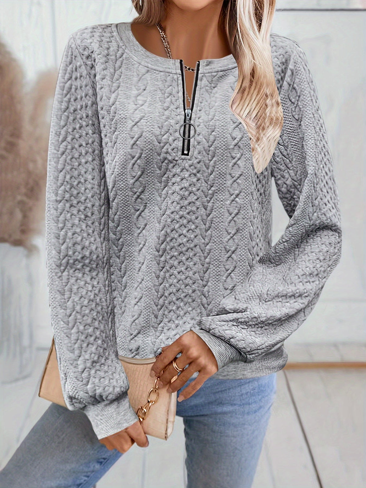 Sweat-shirt zippé pour femme, col baseball, manches longues, automne hiver, couleur unie, haut polaire, S M L XL XXL, multicolore