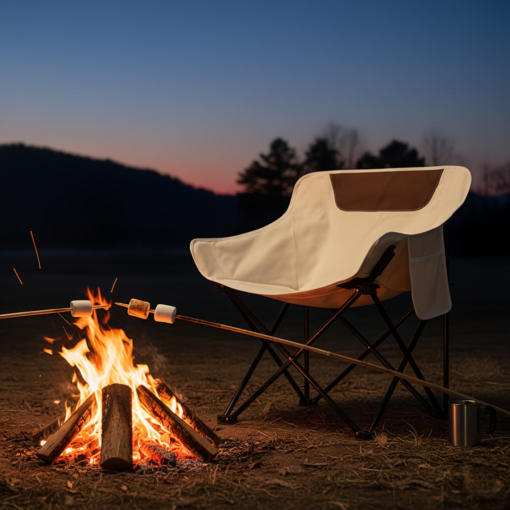 Ensemble de 2, 3 ou 5 chaises lune pliantes portables et table avec sac de rangement pour plage, camping, pêche, barbecue en famille, pique-nique, randonnée, cour, noir et blanc