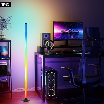 Lampadaire LED intelligent RGBIC avec application et télécommande, éclairage d'ambiance à changement de couleur pour salon, chambre, salle de jeux, bureau, décoration intérieure, cadeau d'anniversaire ou de Noël