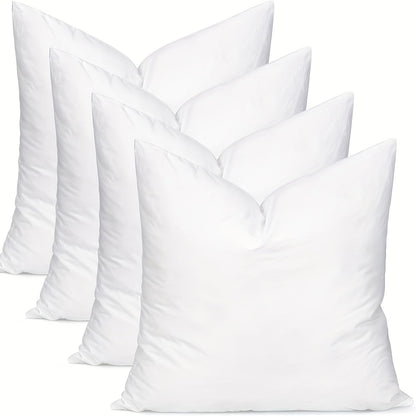 Garnitures de coussin carrées – Rembourrage en fibre neuve hypoallergénique, coussins blancs pour canapé, lit et terrasse, 14 à 20 pouces, lot de 1/2/4, idéal pour la chambre, le salon, le bureau et la décoration extérieure