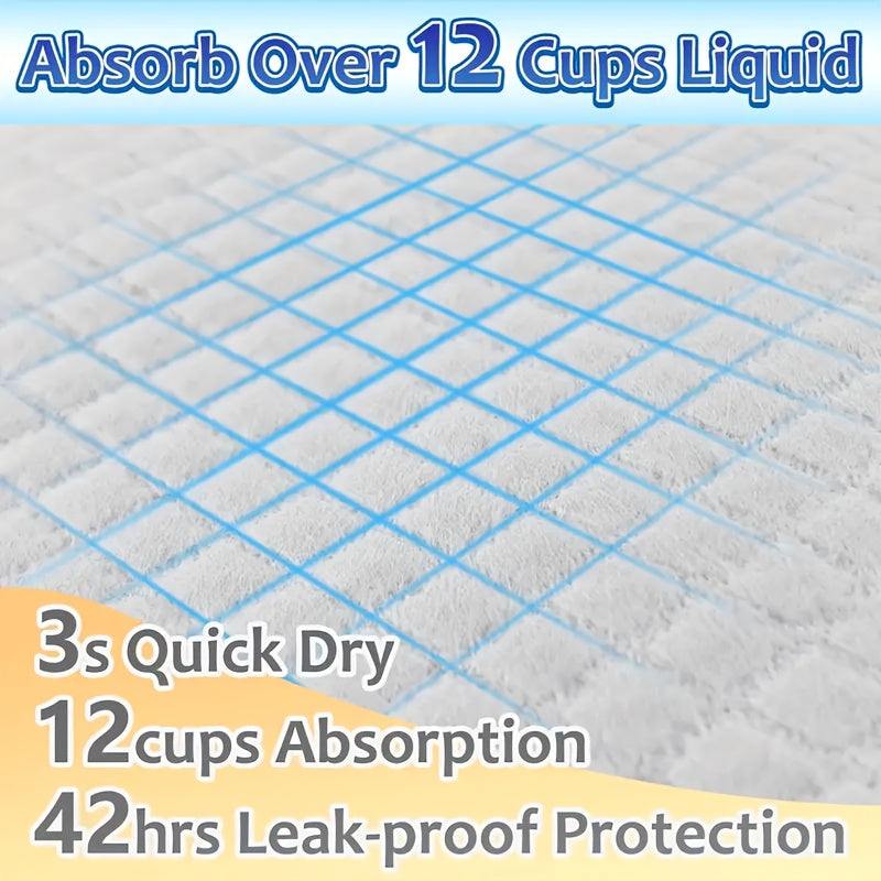 XXXL Disposable Dog Pee Pads 6-Layer Super Absorbent - Waterproof Odor-Resistant Training Pads for Small Large and Elderly Dogs, Bulk 80 & 100 Count, Leak-Proof Puppy Potty Pads