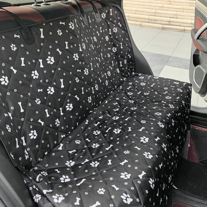 Tapis de protection de siège arrière pour animaux de compagnie - Housse de siège auto imperméable et épaisse pour chien, protection anti-rayures pour banquette arrière, accessoire de voiture motif pattes roses pour propriétaires de chiens