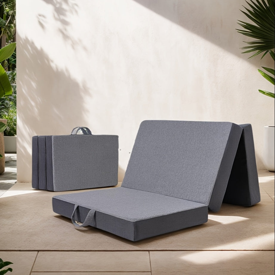 Matelas pliable en mousse à mémoire de forme 3/4/6 pouces avec housse lavable - Lit d'appoint pliable portable pour camping, VR, voyages, road trips et petits espaces