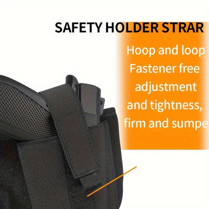 Étui de ceinture ventrale pour port dissimulé universel ambidextre compatible 9mm Glock série G, Sig P365, LCP, LC9 – Étui de pistolet de taille réglable à tir rapide en polyester pour hommes et femmes, tailles S M L