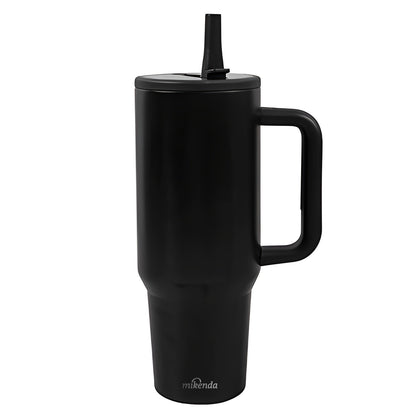 Gobelet isotherme en acier inoxydable avec couvercle et paille pliable, tasse de voyage à double paroi sous vide, garde au chaud 12 h et au froid 24 h, 6 couleurs pour la maison, le bureau, la voiture et les voyages – Cadeau d'anniversaire ou de Noël