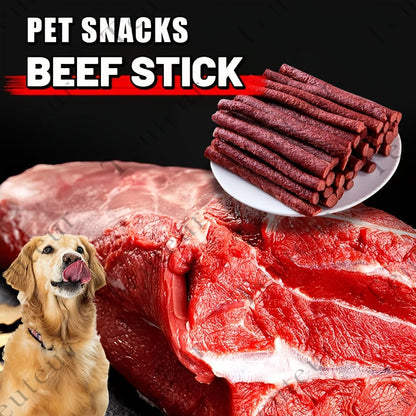 Bâtonnets de bœuf naturels de qualité supérieure pour chiens – Friandises protéinées sans céréales, type viande séchée et à mâcher pour chiots, chiens adultes de petite, moyenne et grande taille, récompenses d'éducation durables pour toutes les races