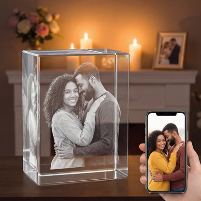 Cube en cristal personnalisé avec gravure sur mesure - Cadeau commémoratif 3D pour chiens et chats, souvenir unique pour la Saint-Valentin, la fête des mères, un anniversaire, cube en cristal avec photo personnalisée pour les amoureux des animaux