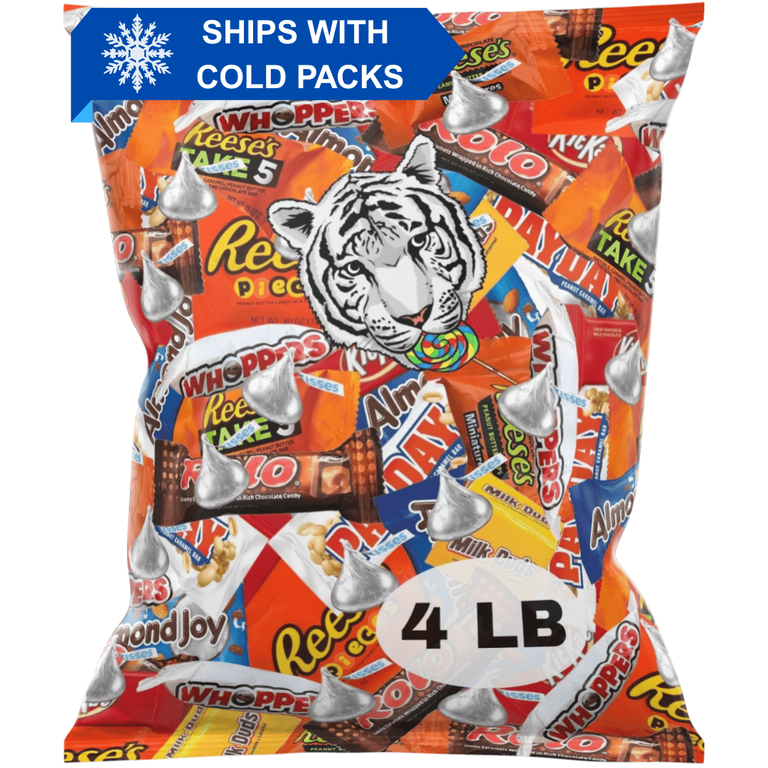Assortiment de chocolats en vrac, emballés individuellement, idéal pour les fêtes, Halloween, les vacances, les cadeaux de Noël, les collations de bureau, 2 lb, 4 lb, 6 lb