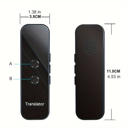 Appareil de traduction portable, traduction vocale instantanée bidirectionnelle en 137 langues, connecté à une application, traducteur haute précision pour les voyages, les affaires et l'apprentissage avec écouteurs
