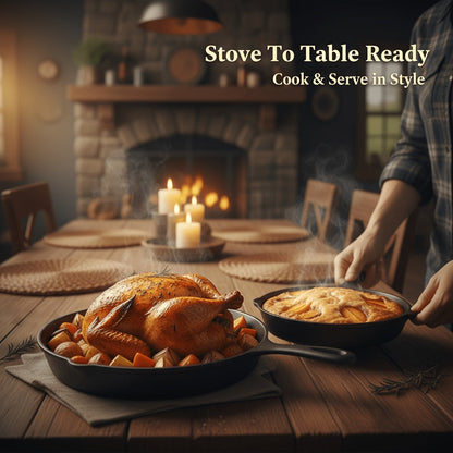 Ensemble d'ustensiles de cuisine en fonte, 6 pièces : poêle antiadhésive, cocotte, poêle à griller, kit pour induction, gaz, feu de camp, barbecue, cuisine en plein air et maison