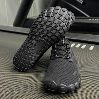 Water Shoes Men Women Quick Dry Aqua Shoes for Beach Swimming Yoga Fitness Outdoor, Non-Slip Rubber Sole Lace-Up Round Toe Striped Design, Barefoot Feel Lightweight - US 4.5 to 14