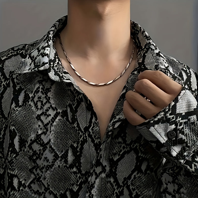 Ensemble de 8 colliers en acier inoxydable pour homme – Chaîne cubaine et chaîne torsadée style hip-hop, chaînes tendance et durables pour homme, cadeau idéal pour petit ami, fils, fête des pères et anniversaire
