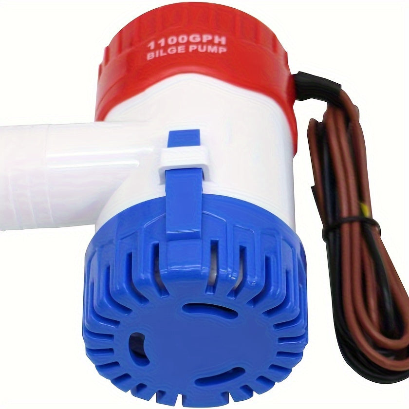 Pompe de cale électrique submersible 1100 GPH 12V, silencieuse, avec interrupteur à flotteur automatique, pour bateaux, yachts, véhicules récréatifs, piscines et évacuation d'eau marine