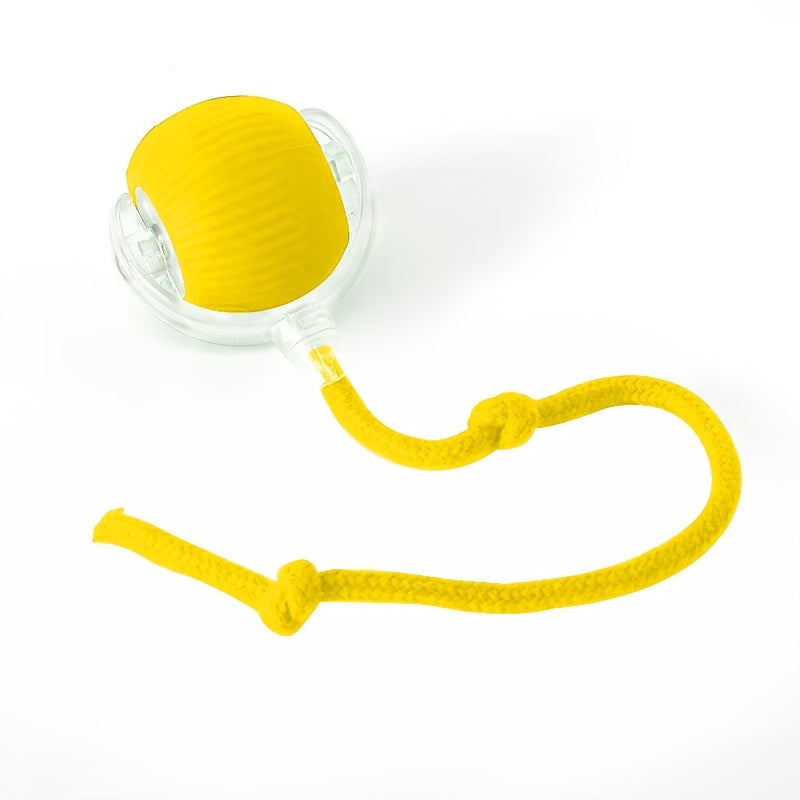 Balle jouet pour chat LED avec corde à queue - Balle interactive électrique intelligente à rotation automatique pour chats et chiots, balle bondissante automatique pour l'exercice du chat, soulagement de l'ennui et jeu en intérieur
