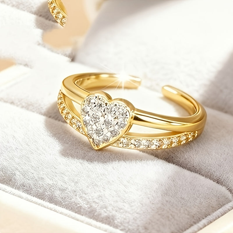 Chevillère cœur en argent sterling 925 pour femme – Bracelet de cheville ajustable avec accent en oxyde de zirconium, bijou romantique pour la Saint-Valentin et les vacances à la plage en argent et or, style vintage léger de 1,3 g