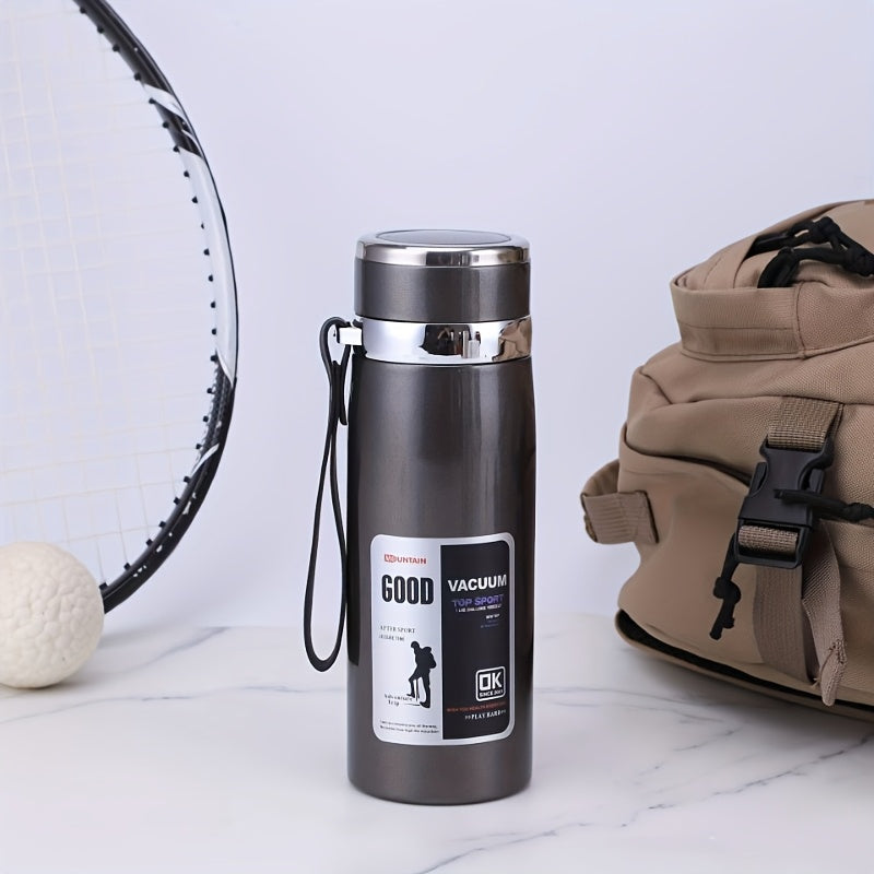 Bouteille d'eau isotherme grande capacité 1 L, gourde sous vide à double paroi en acier inoxydable 316 avec couvercle étanche pour le camping, les voyages, la salle de sport et l'hydratation au quotidien