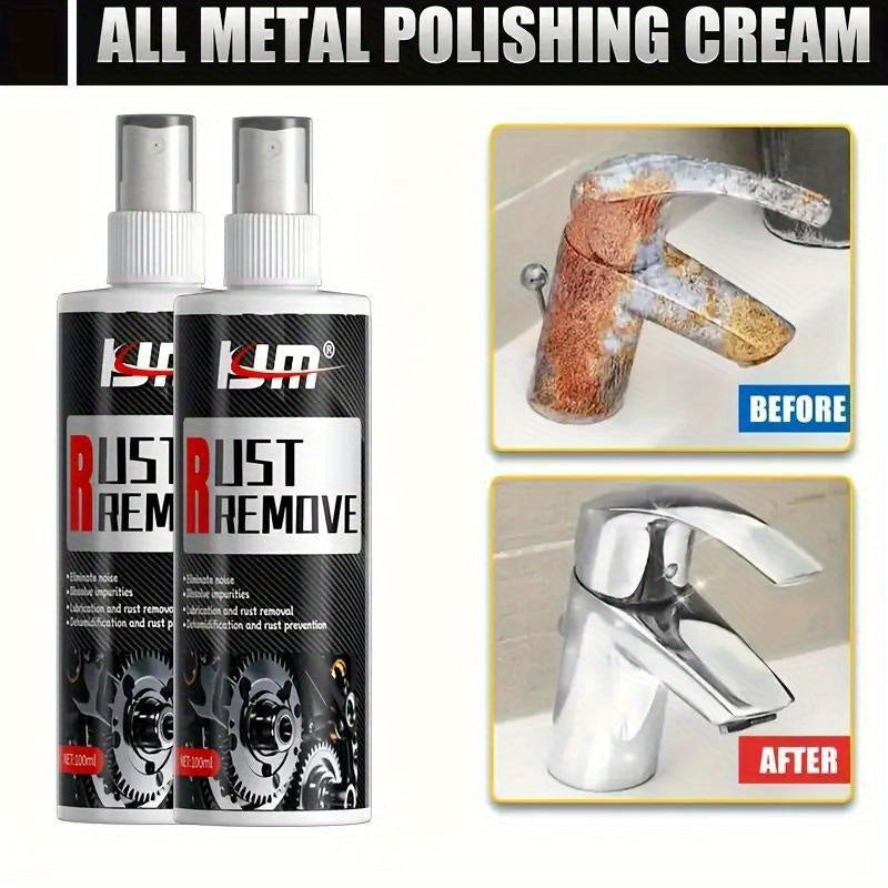 Spray antirouille multi-usage pour jantes de voiture et surfaces métalliques, dissolvant de rouille et nettoyant de décontamination puissant à action rapide pour véhicules, outils et mobilier