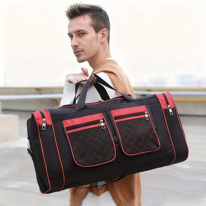 Sac de voyage grande capacité pour hommes et femmes – Sac de sport robuste multi-poches, avec bandoulière réglable et fermeture éclair pour le fitness, les escapades de week-end, les voyages d'affaires et les activités en plein air
