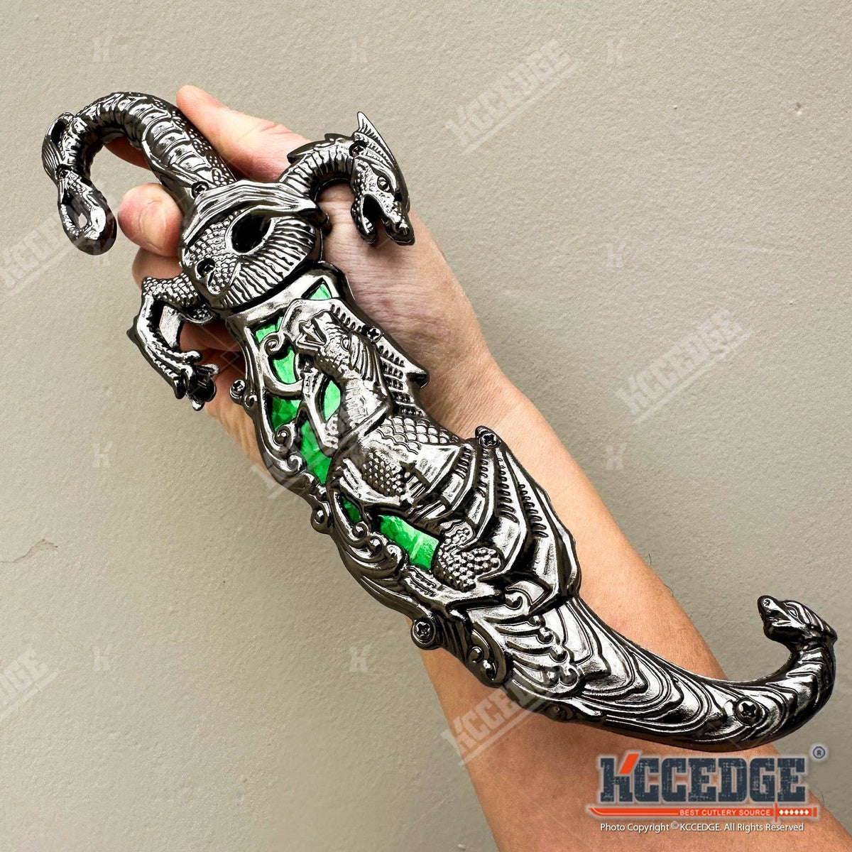 Couteau médiéval fantastique à lame fixe avec fourreau, 23 cm – Acier inoxydable 440 non tranchant, accessoire de cosplay, réplique historique, objet de décoration, 5 couleurs