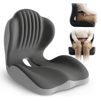 Coussin de siège ergonomique en mousse à mémoire de forme avec soutien lombaire et design creux respirant – Coussin de coccyx confortable pour chaise de bureau, siège auto, position assise prolongée, unisexe
