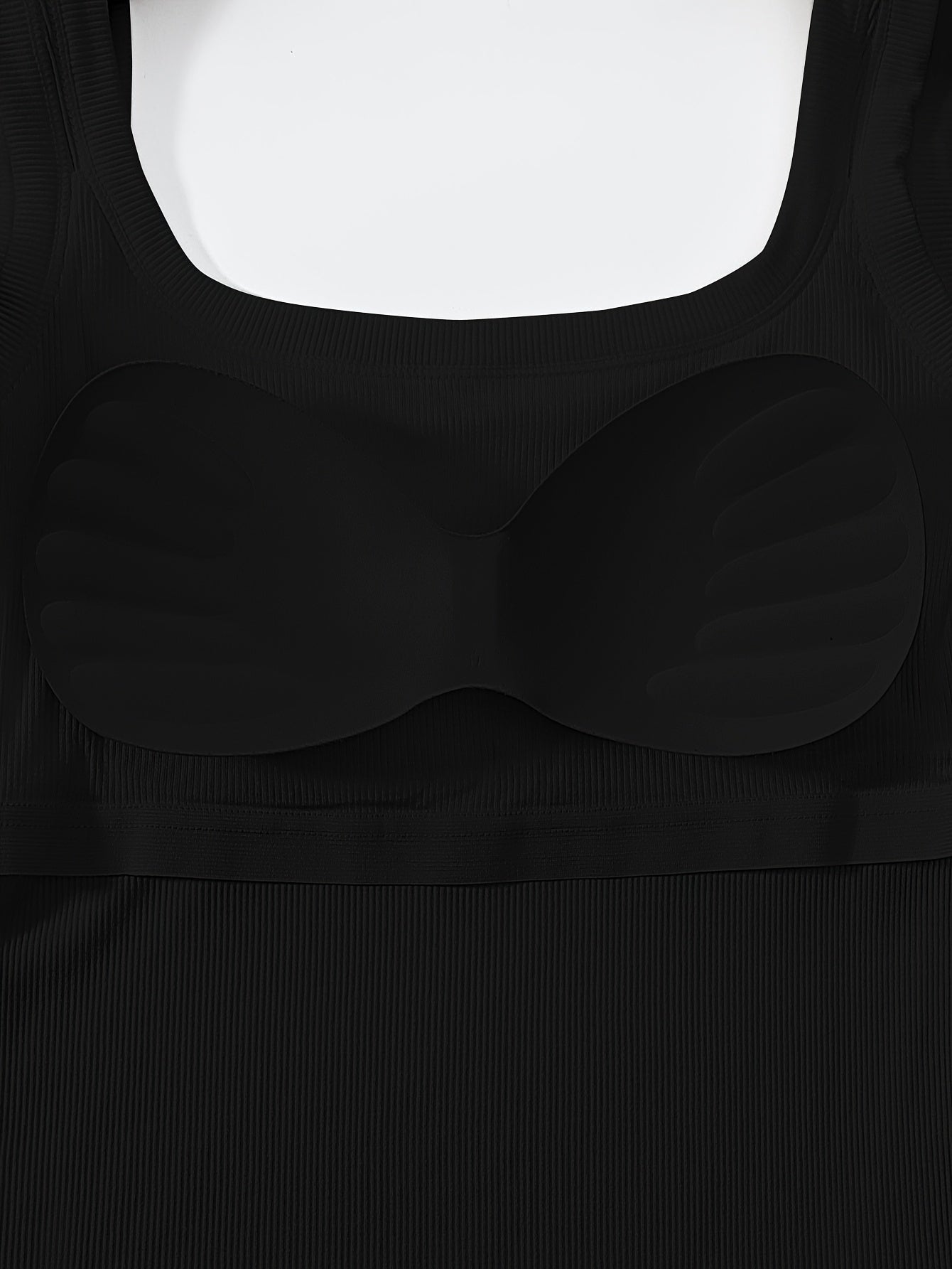 Women's Scoop Neck Tank Top Removable Chest Padding Slim Fit Casual Summer Sleeveless Top 8 Colors XS-XL