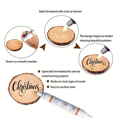 Kit de pâte de pyrogravure, 6 pots de gel thermoréactivable de 42,5 g avec stylos et outils de gravure, crème de pyrogravure pour bois, toile et denim, ensemble de loisirs créatifs pour débutants et artistes