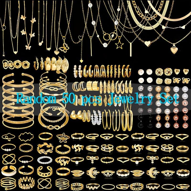 Parure de bijoux bohème pour femme 37-87 pièces – boucles d'oreilles, colliers, bagues et bracelets avec cœurs, torsades et papillons, style bohème minimaliste, ensemble multi-éléments pour le quotidien, les fêtes et les vacances