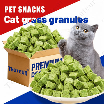 Comprimés lyophilisés d'herbe à chat pour le contrôle des boules de poils – Bâtonnets et granulés naturels à la menthe pour le soin des dents, friandises pour chat au poulet pour la santé dentaire et l'élimination des poils