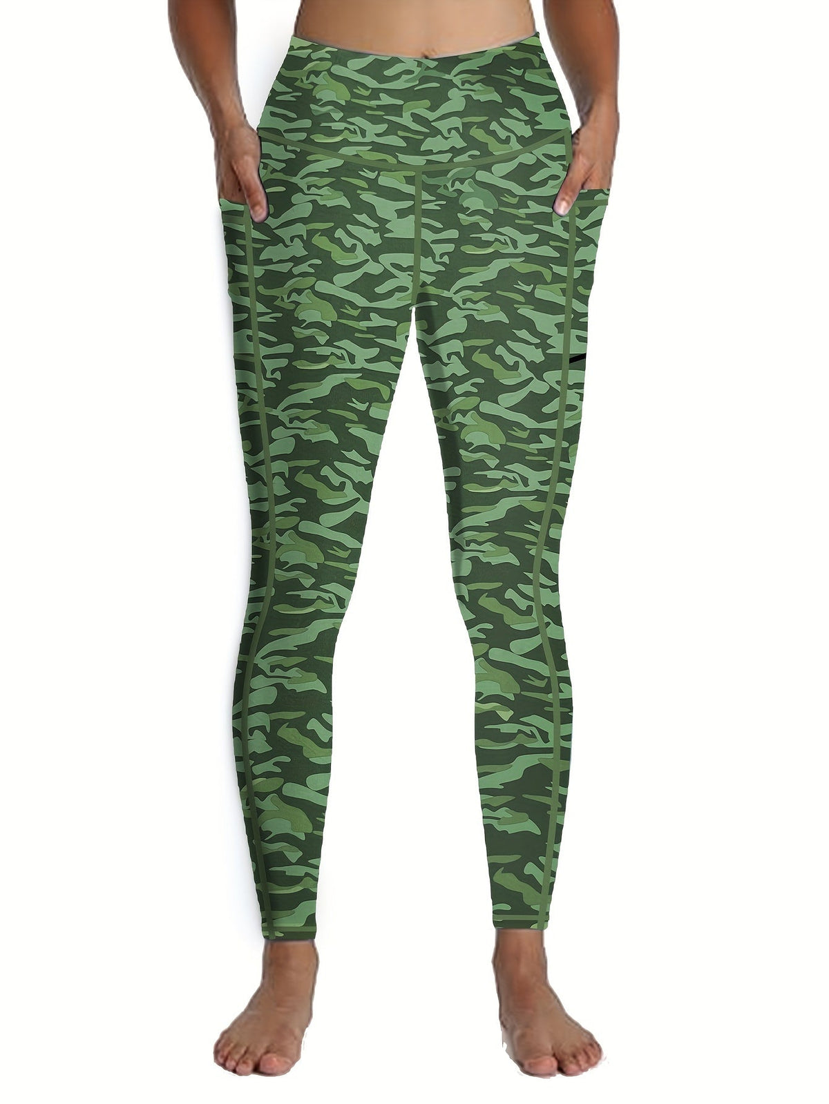 Lot de 5 pantalons de yoga de compression à motifs pour femmes – Leggings de fitness 7/8, coupe cheville, à motifs léopard, camouflage et unis, bas de survêtement de sport taille haute pour la gym, S-XXL