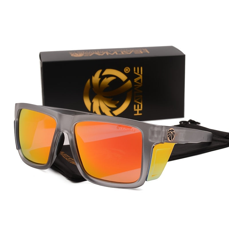 Lunettes de soleil carrées polarisées pour homme, verres photochromiques miroir UV400, monture intégrale en polycarbonate, étui inclus, 10 couleurs, pour le sport et la conduite en extérieur