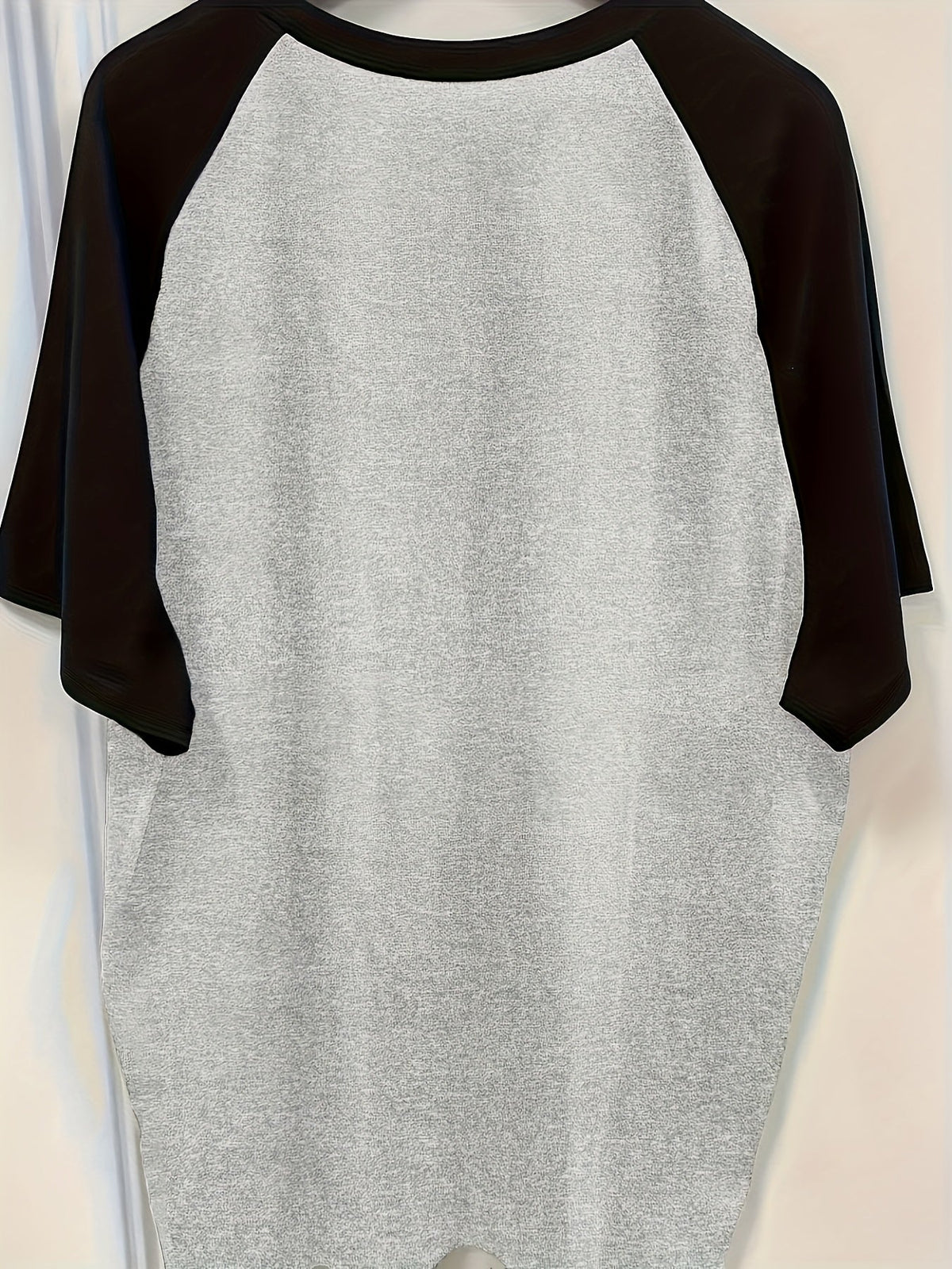 T-shirt femme style Y2K à manches raglan avec motif lettre chat mignon, col rond, haut décontracté extensible, vert olive, chameau, rouge, S M L XL XXL