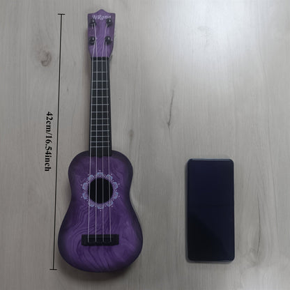 Guitare jouet ukulélé pour enfants 16,5 pouces, instrument de musique pour débutants, jouet d'éveil musical, cadeau pour enfants et tout-petits, violet, bleu, rouge, vert, blanc, noir