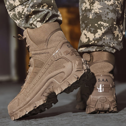 Bottes de randonnée tactiques montantes légères pour hommes – Bottes d'extérieur durables et antidérapantes pour la jungle, la chasse et les voyages d'aventure, toutes saisons, vert armée, marron foncé, sable, US 6,5-12
