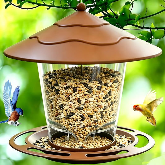 Mangeoire à colibris 3D minimaliste à suspendre pour jardin extérieur, distributeur de nectar automatique pour oiseaux sauvages – Station de nourrissage au design moderne pour patio et jardin