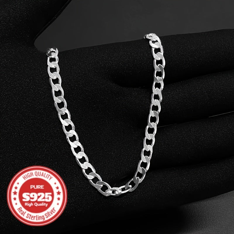 Collier chaîne cubaine pour homme en argent sterling 925 – 6 mm et 10 mm de large, 18 à 24 pouces, chaîne à maillons épais faite à la main, bijou durable pour le quotidien et les occasions spéciales