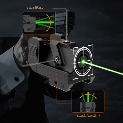 Viseur laser point vert rechargeable par USB – Montage sur rail Picatinny avec mode stroboscopique, 5 mW classe IIIA, compact et léger pour pistolets et fusils, rail de 21 mm, autonomie de 2,5 h