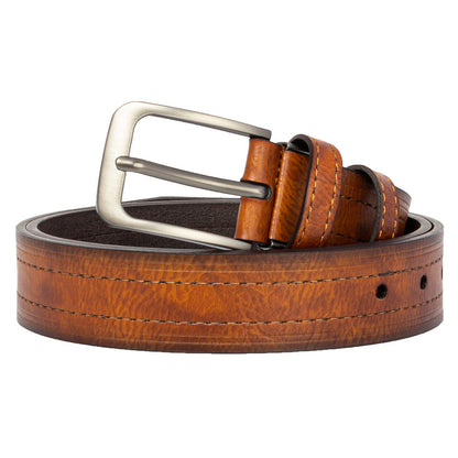 3Pcs Men's Leather Belt Set with Gift Box 1.25 Inch Adjustable Trim to Fit Dress Casual Jeans Classic Belt for Men Christmas Thanksgiving Gift