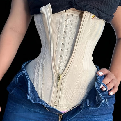 Ceinture gainante zippée pour femme – Gaine amincissante à forte compression, corset de sport pour affiner la taille et sculpter le corps, aplatit le ventre, idéal pour une tenue décontractée ou formelle, tailles XS à XXXL, lavable à la main