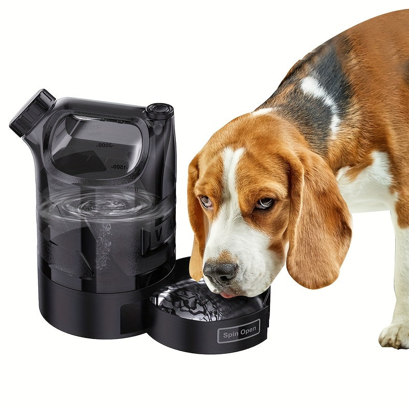 Gourde pour chien 3000 ml avec écuelle rétractable - Distributeur d'eau de voyage portable pour chien pour le camping, la randonnée, la promenade, le parc et la plage - Grande capacité, étanche et sans BPA