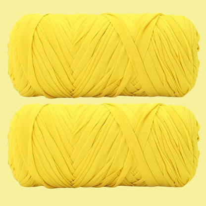 Fil de coton pour t-shirt 400 g (2 x 200 g) mélange de coton épais en 49 couleurs – Fil épais et doux pour paniers au crochet, sacs, tapis, projets de macramé et tricot – Fil de loisirs créatifs idéal pour les débutants