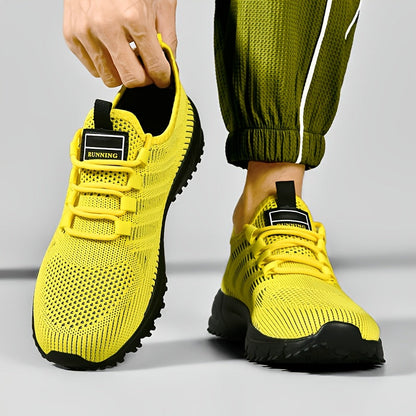 Baskets respirantes en maille pour hommes – Chaussures de sport légères et antidérapantes, coupe basse, pour la course, le jogging, la salle de sport, les activités en extérieur et le quotidien, tailles US 6.5–13.5