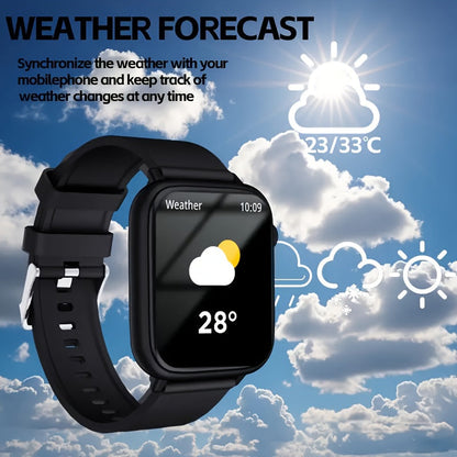 Montre intelligente pour hommes et femmes, étanche IP68, écran tactile complet de 1,83 pouce – Appels et messages sans fil, podomètre, suivi de fitness, compatible iPhone et Android, 6 options de couleur