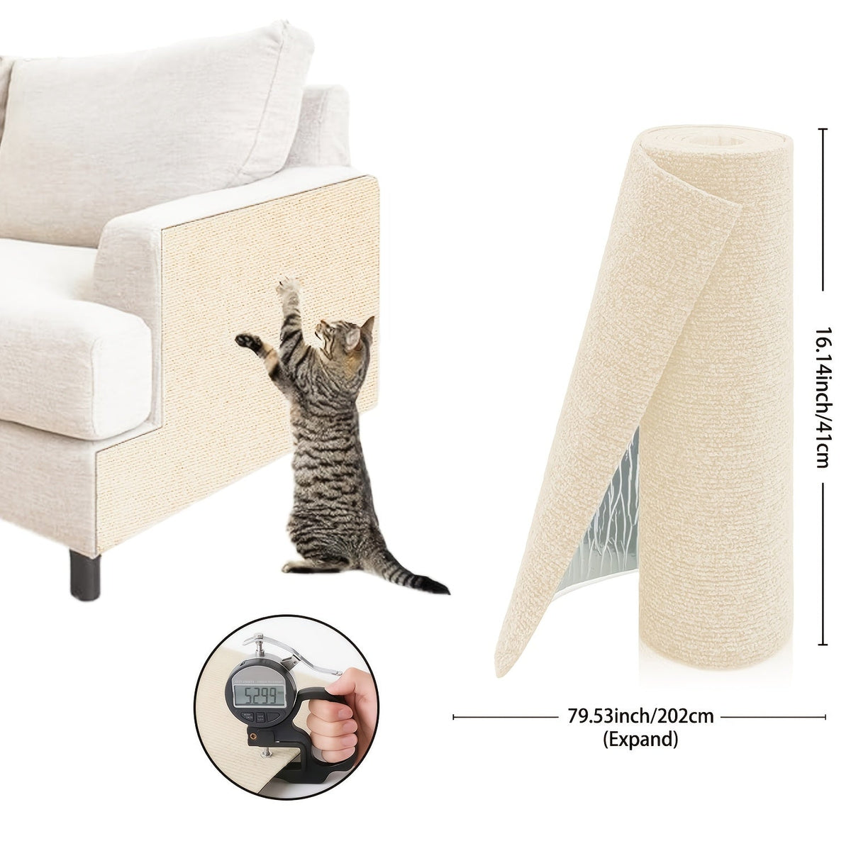 Protecteurs de meubles anti-griffes pour chat auto-adhésifs - Protections découpables pour canapé et mur, dispositifs de dissuasion durables contre les griffades de chat pour canapé, chaise, cadre de porte