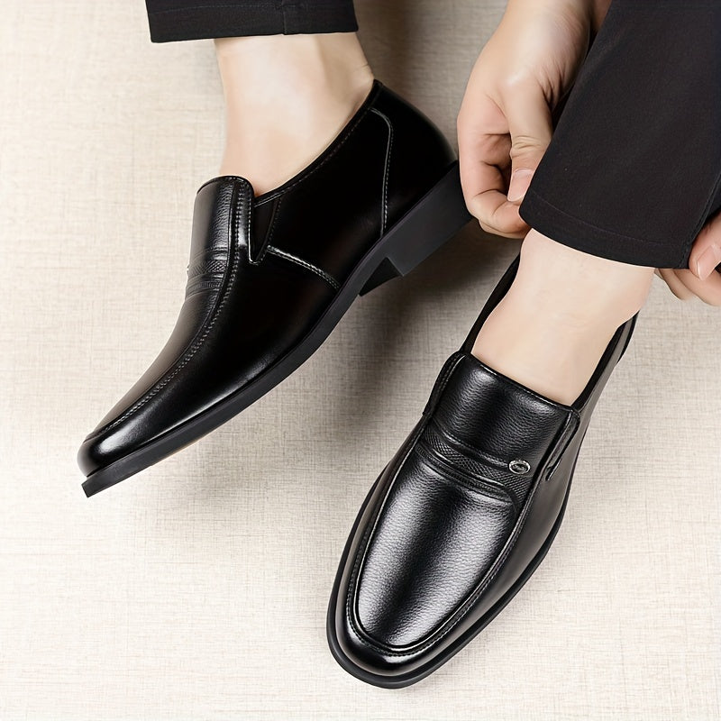 Chaussures habillées Oxford pour hommes, mocassins business à enfiler, chaussures élégantes en cuir de haute qualité, grandes tailles US 7-13, noir