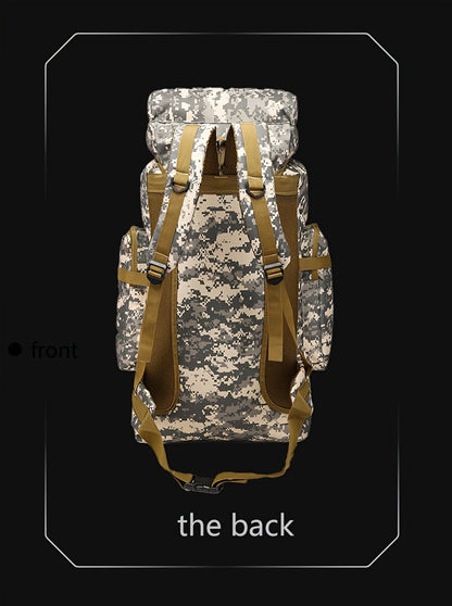 Ensemble tactique 2 pièces : Sac à dos et sac de poitrine - Sac d'assaut 80 L pour 3 jours pour homme, sac à dos militaire en polyester avec système MOLLE pour la randonnée, le camping, la chasse, les voyages et les sports de plein air