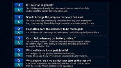 Portable Car Jump Starter with Air Compressor 20000A Peak 7-in-1 Battery Booster Pack with 150PSI Tire Inflator, Power Bank, LED Light & LCD Display – 12V Emergency Roadside Kit for Car SUV Truck