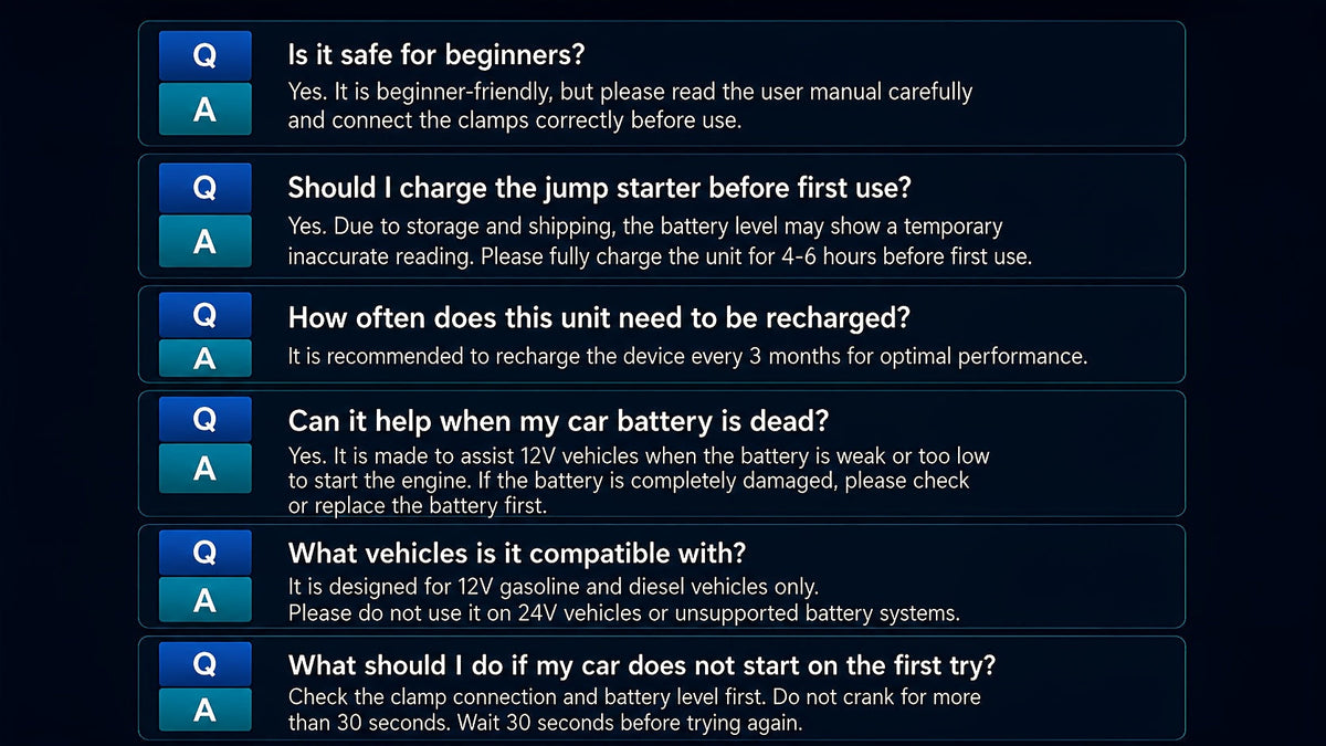 Portable Car Jump Starter with Air Compressor 20000A Peak 7-in-1 Battery Booster Pack with 150PSI Tire Inflator, Power Bank, LED Light & LCD Display – 12V Emergency Roadside Kit for Car SUV Truck